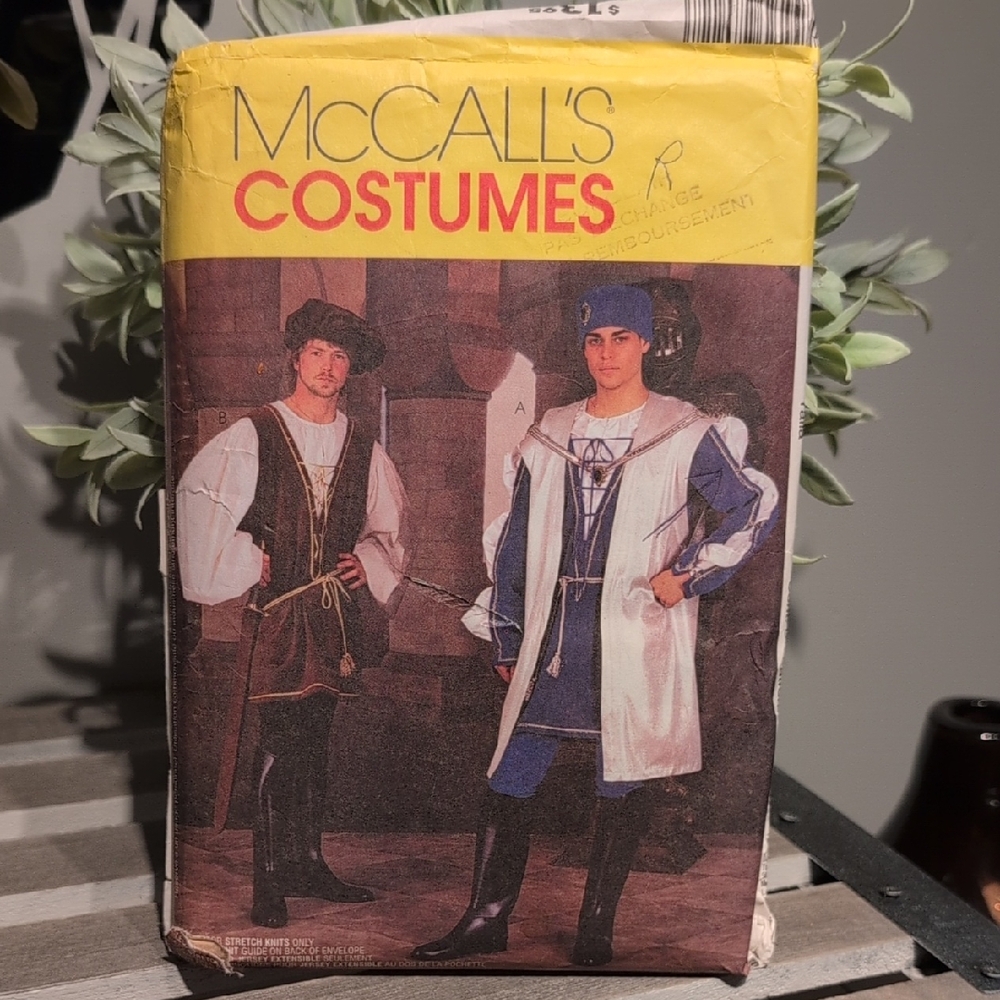 McCall's men's theater costume pattern